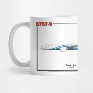 Boeing B787-9 - Oman Air (Art Print) Mug